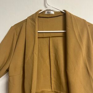Tan Open Front Blazer